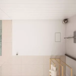 Piatto doccia 120x80 cm ultraslim riducibile bianco effetto pietra