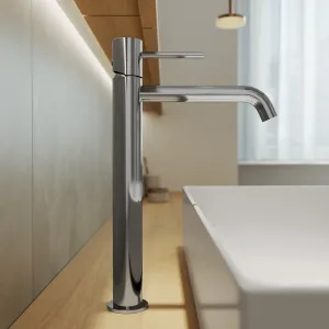 Miscelatore lavabo alto in ottone cromo